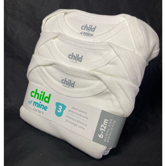 Carter's Bodysuits (3) for crafting and home use. Long Sleeve. Size 6 - 12 m - Picture 2 of 7